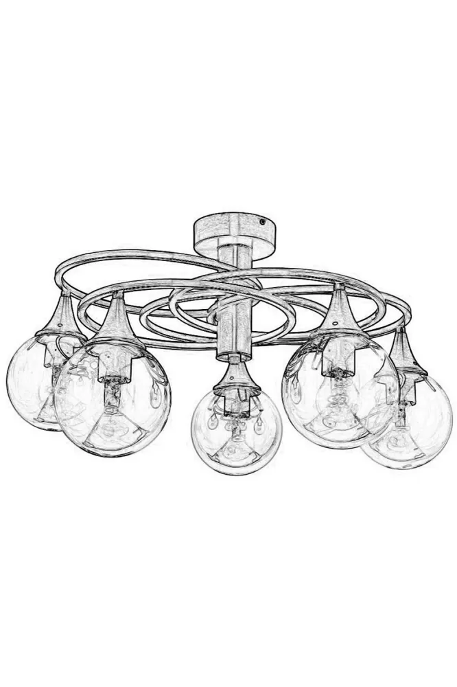 Plafondlamp Darnall 5-lichts Asir Group