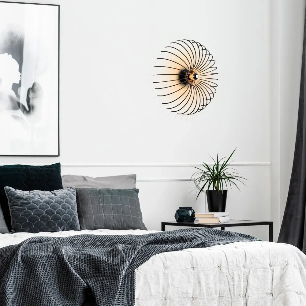 Wandlamp zwart Devie breed Asir Group