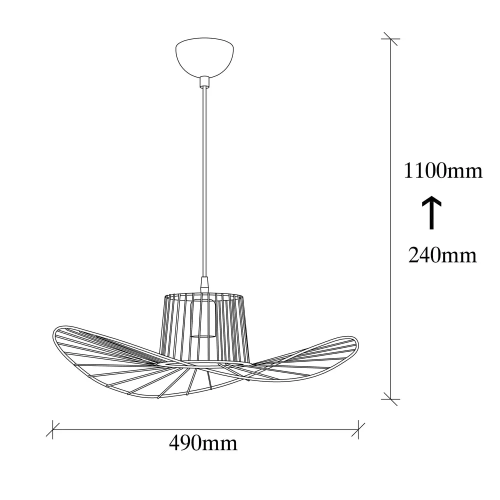 Zwarte hanglamp Yuna metaal Asir Group