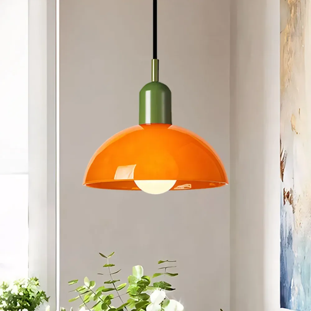 Aurelia Kleurrijke Schaal Hanglamp Oranje At Ease Home Life