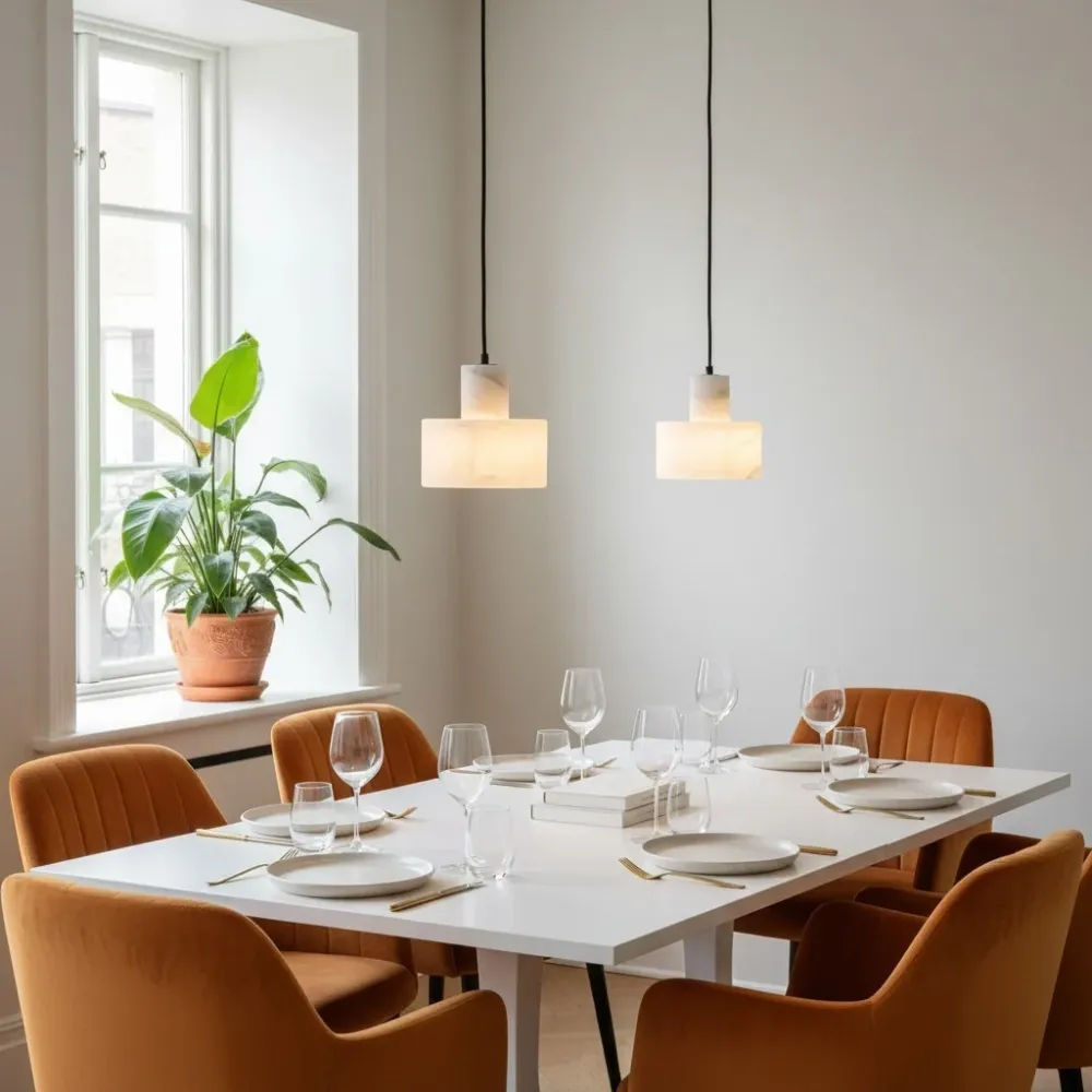 Averon Moderne Dubbele Cilinder Albast Hanglamp At Ease Home Life