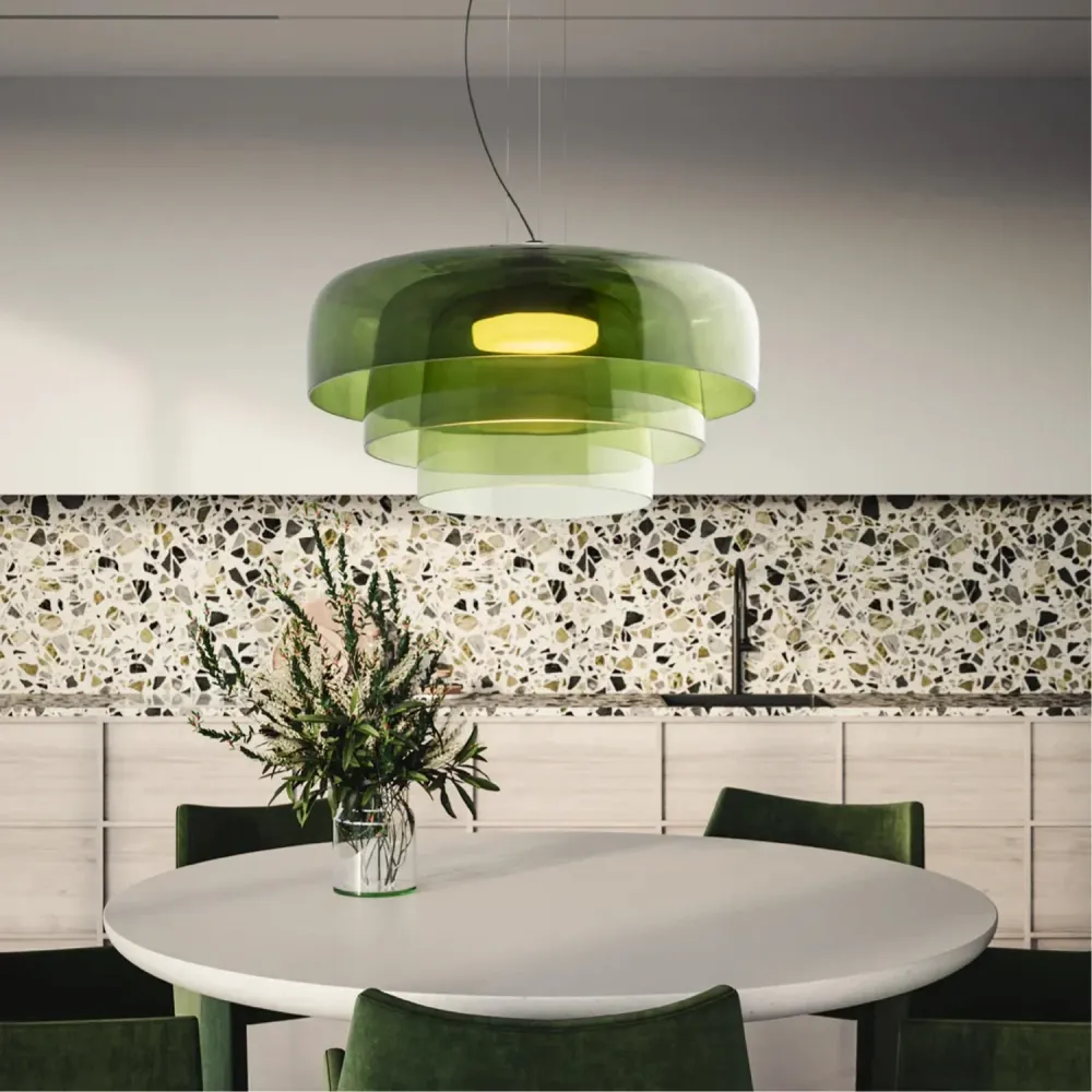 Elara Gekleurd Glazen Kom Hanglamp Groente At Ease Home Life