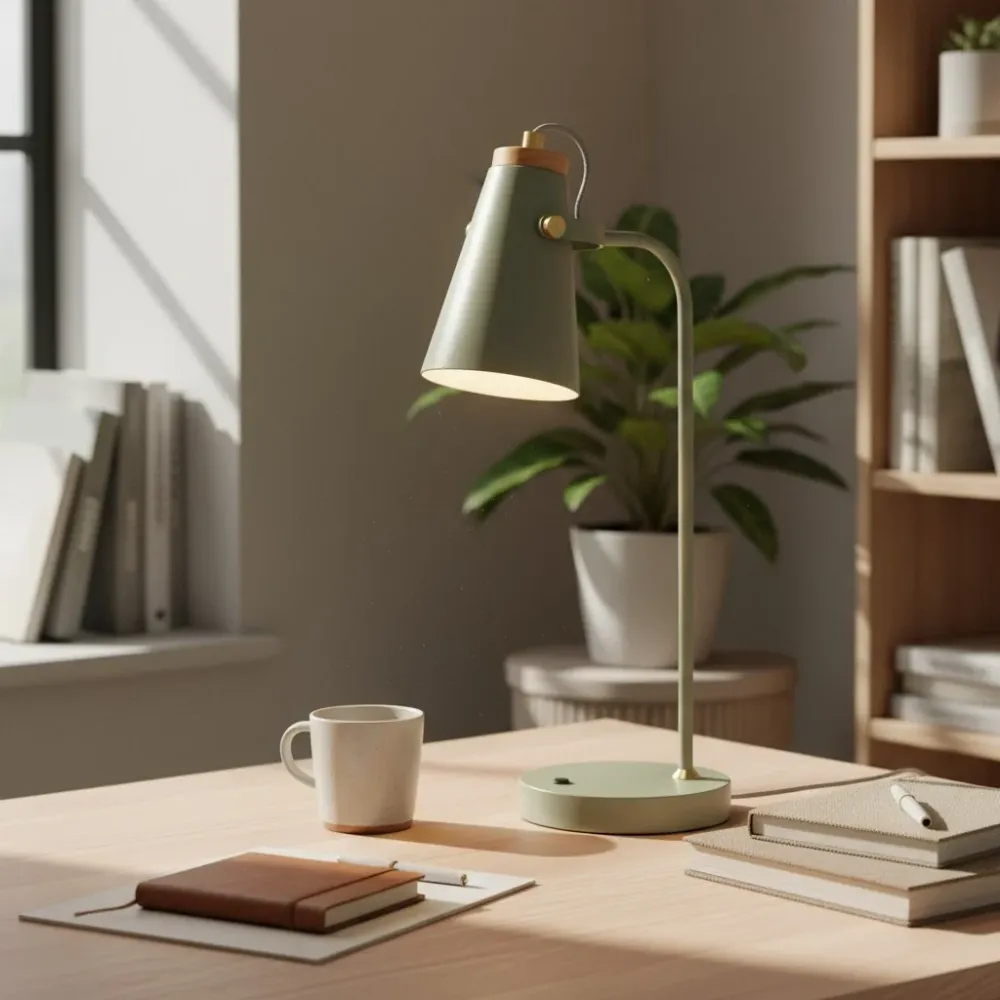 Hilda moderne industriële verstelbare metalen tafellamp At Ease Home Life