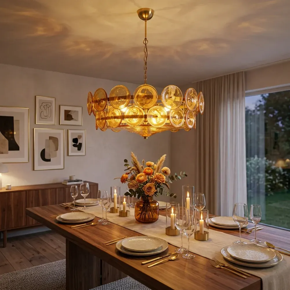 Hollis Amber Murano Glas Vintage Kroonluchter At Ease Home Life