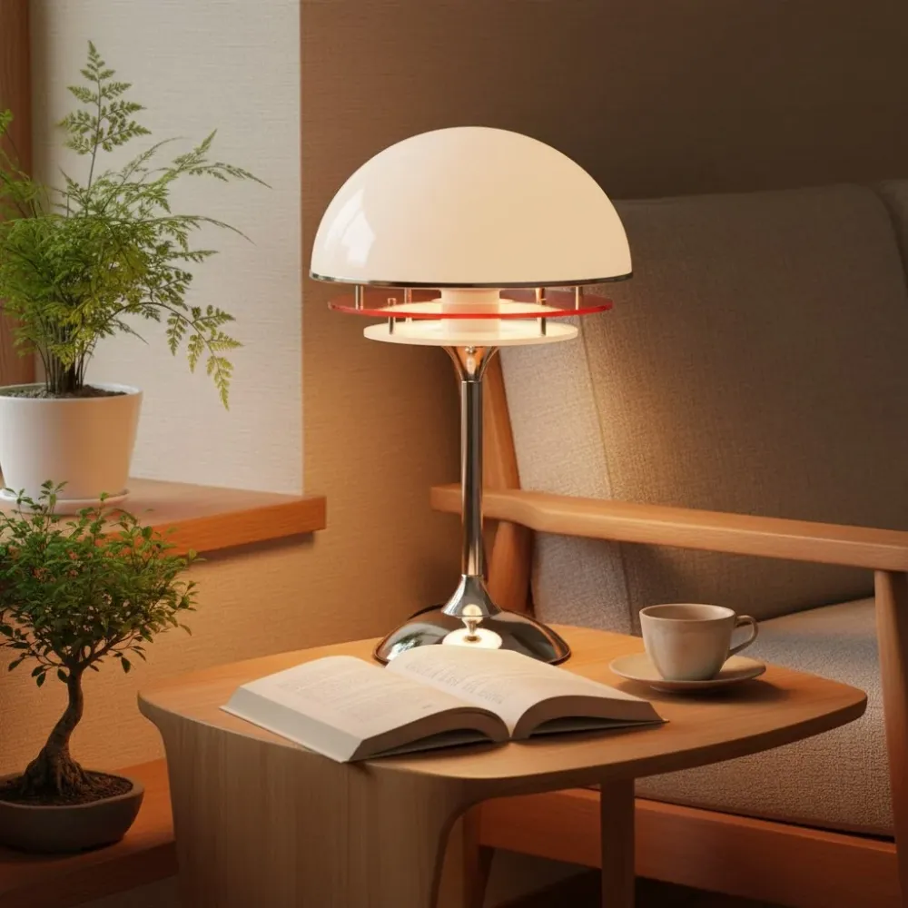 Isidore Bauhaus acryl zonsondergang tafellamp Oranje At Ease Home Life