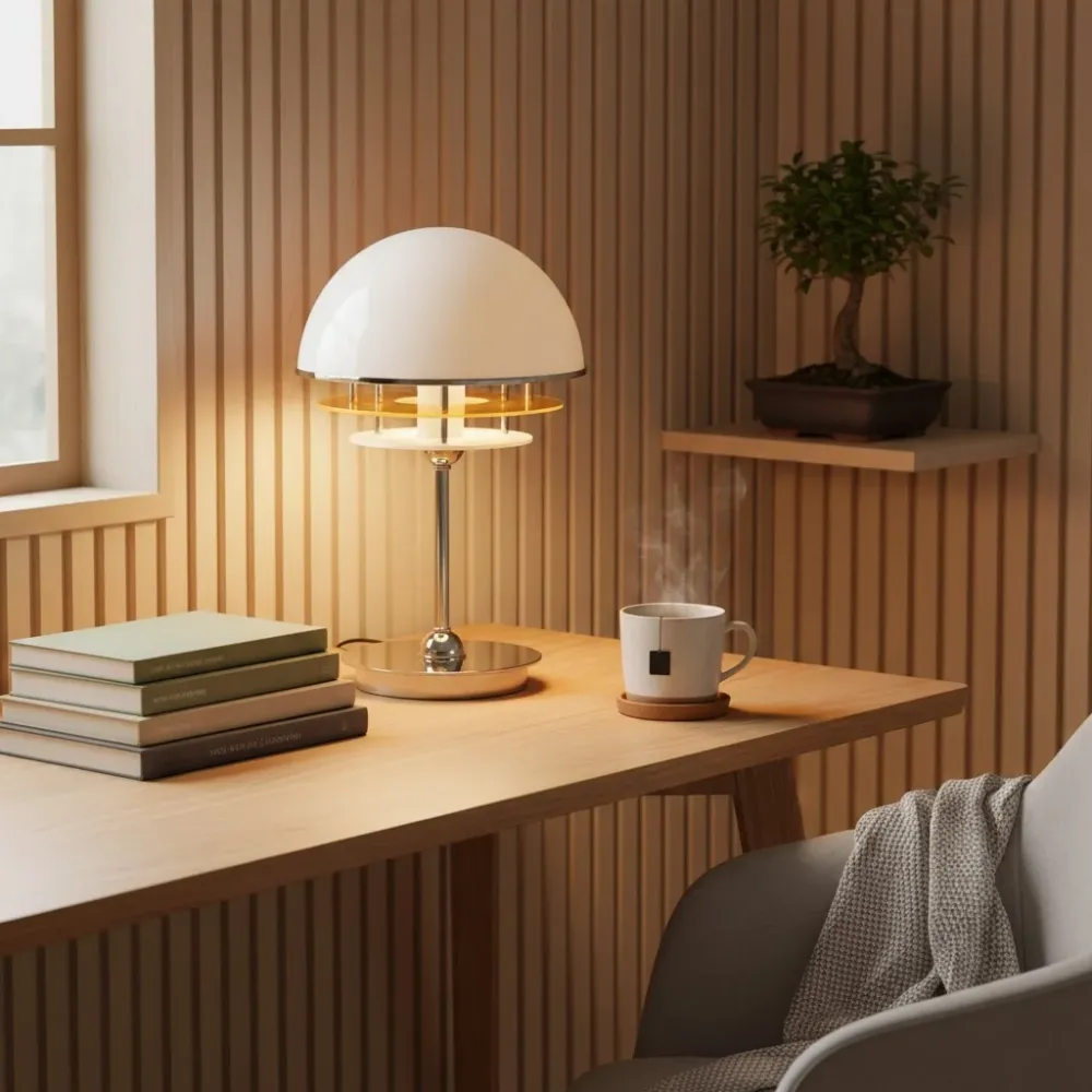 Isidore Bauhaus acryl zonsondergang tafellamp Oranje At Ease Home Life