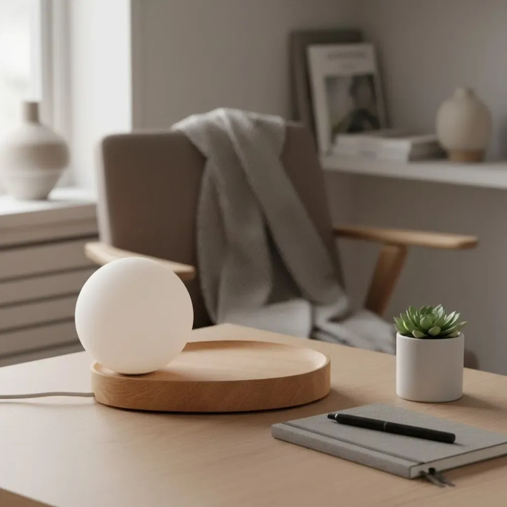 Katri Minimalistische Opaline Globe Tafellamp At Ease Home Life
