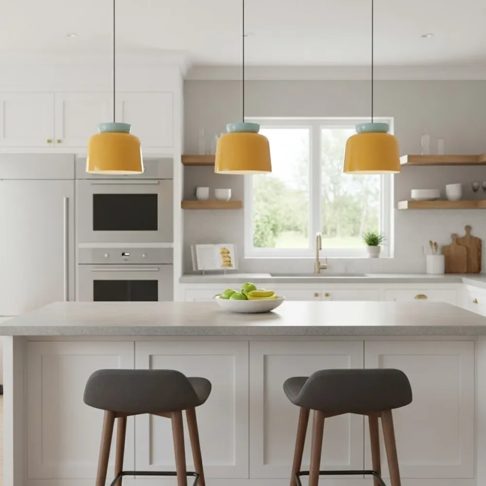 Laila Moderne Macaron Keramische Kom Hanglamp Lichtblauw At Ease Home Life