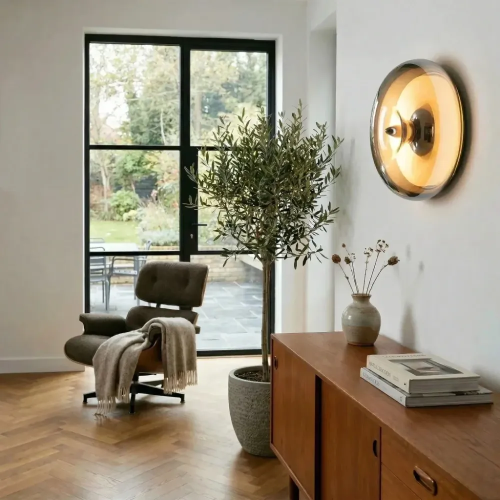 Liorra Minimalistische LED Gebogen Glazen Wandlamp Chroom At Ease Home Life