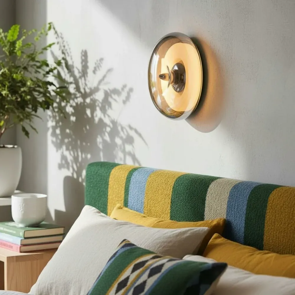 Liorra Minimalistische LED Gebogen Glazen Wandlamp Chroom At Ease Home Life