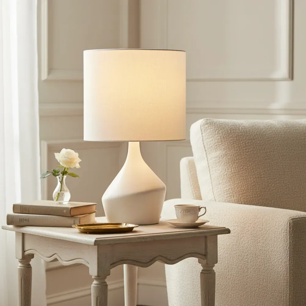 Lirael Moderne Minimalistische Asymmetrische Keramische Tafellamp At Ease Home Life