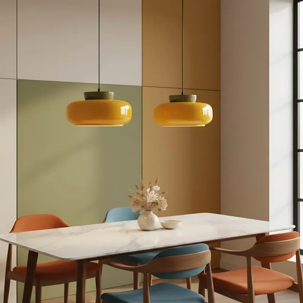 Mafalda Bauhaus keramische schijf hanglamp At Ease Home Life