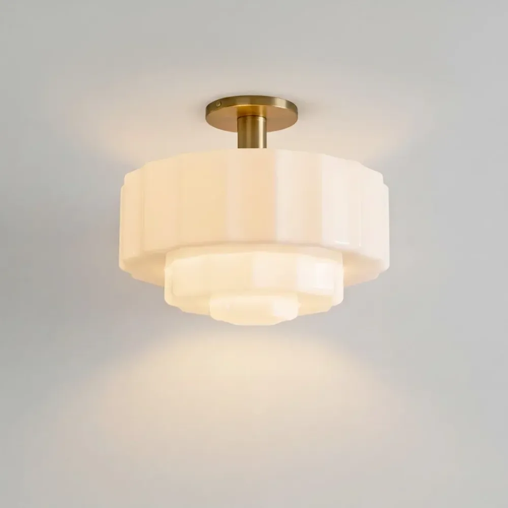 Marceline Minimalistische Gelaagde Melkglas Plafondlamp At Ease Home Life