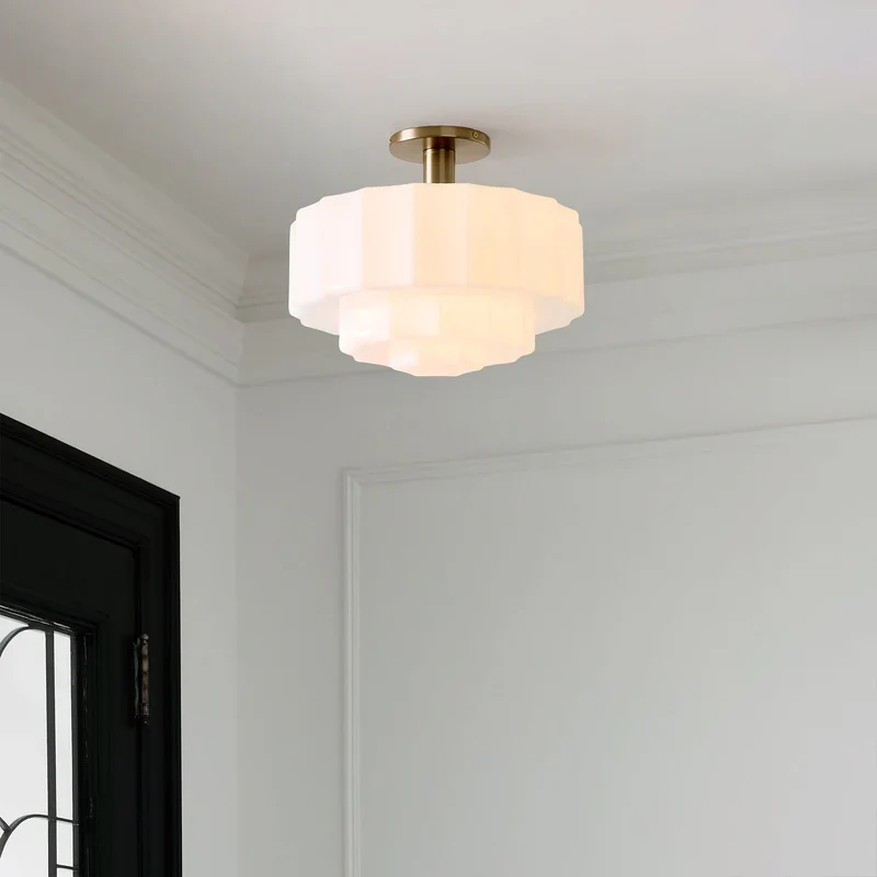 Marceline Minimalistische Gelaagde Melkglas Plafondlamp At Ease Home Life