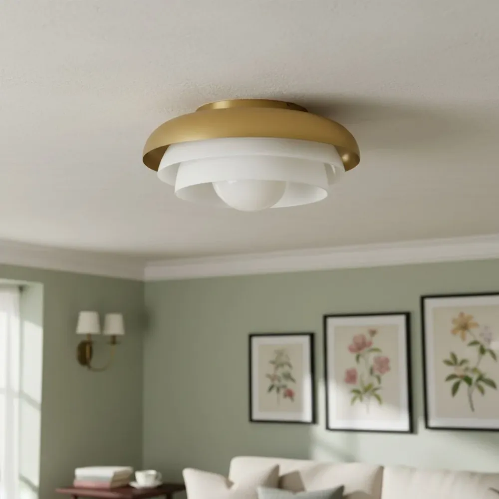 Oria moderne meerlaagse glazen plafondlamp At Ease Home Life