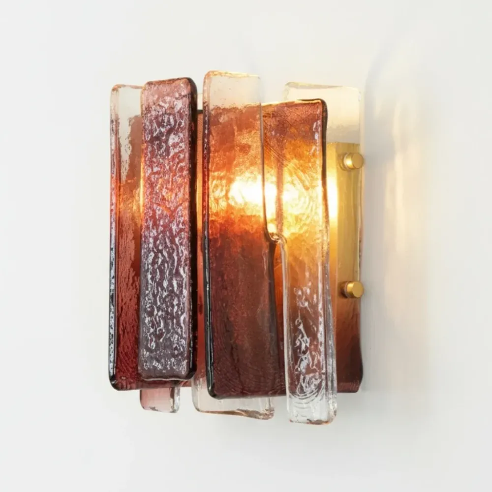 Rafe Moderne Minimalistische Glazen Wandlamp Cognac At Ease Home Life