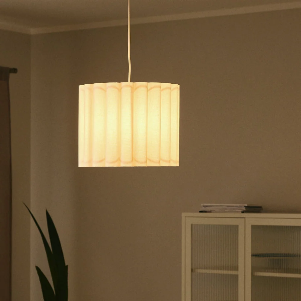 Thalissea minimalistische linnen witte hanglamp At Ease Home Life