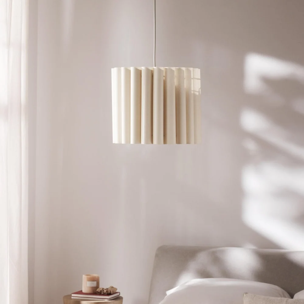 Thalissea minimalistische linnen witte hanglamp At Ease Home Life