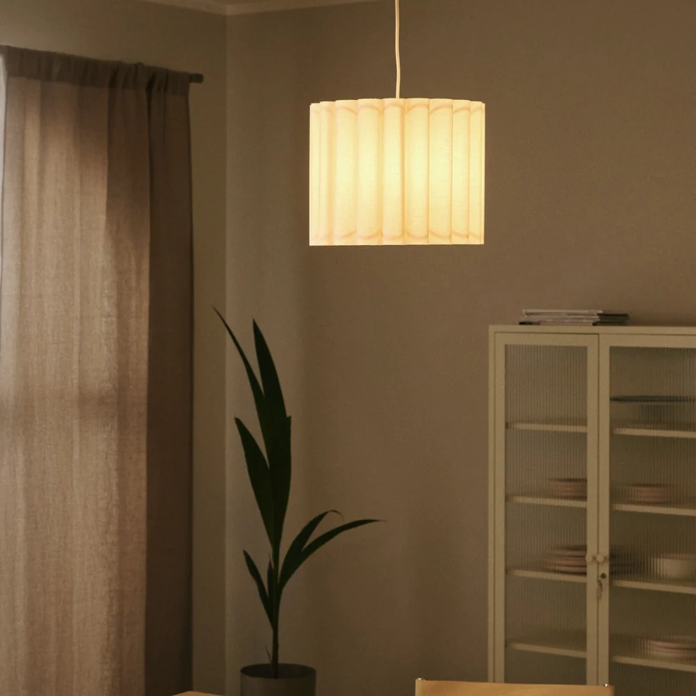 Thalissea minimalistische linnen witte hanglamp At Ease Home Life