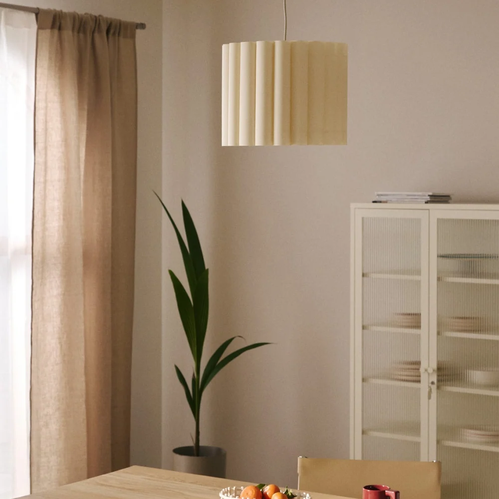 Thalissea minimalistische linnen witte hanglamp At Ease Home Life