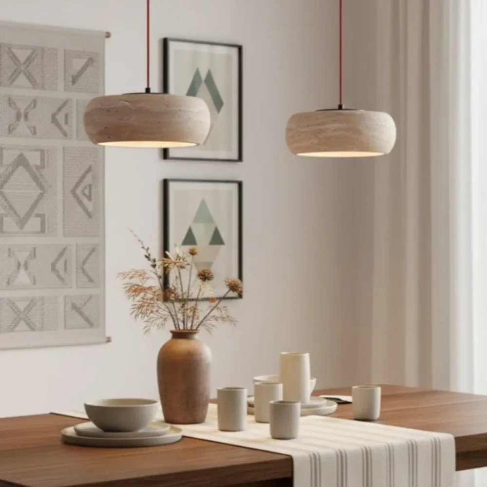 Yannick Wabi Sabi Travertijn Hanglamp At Ease Home Life