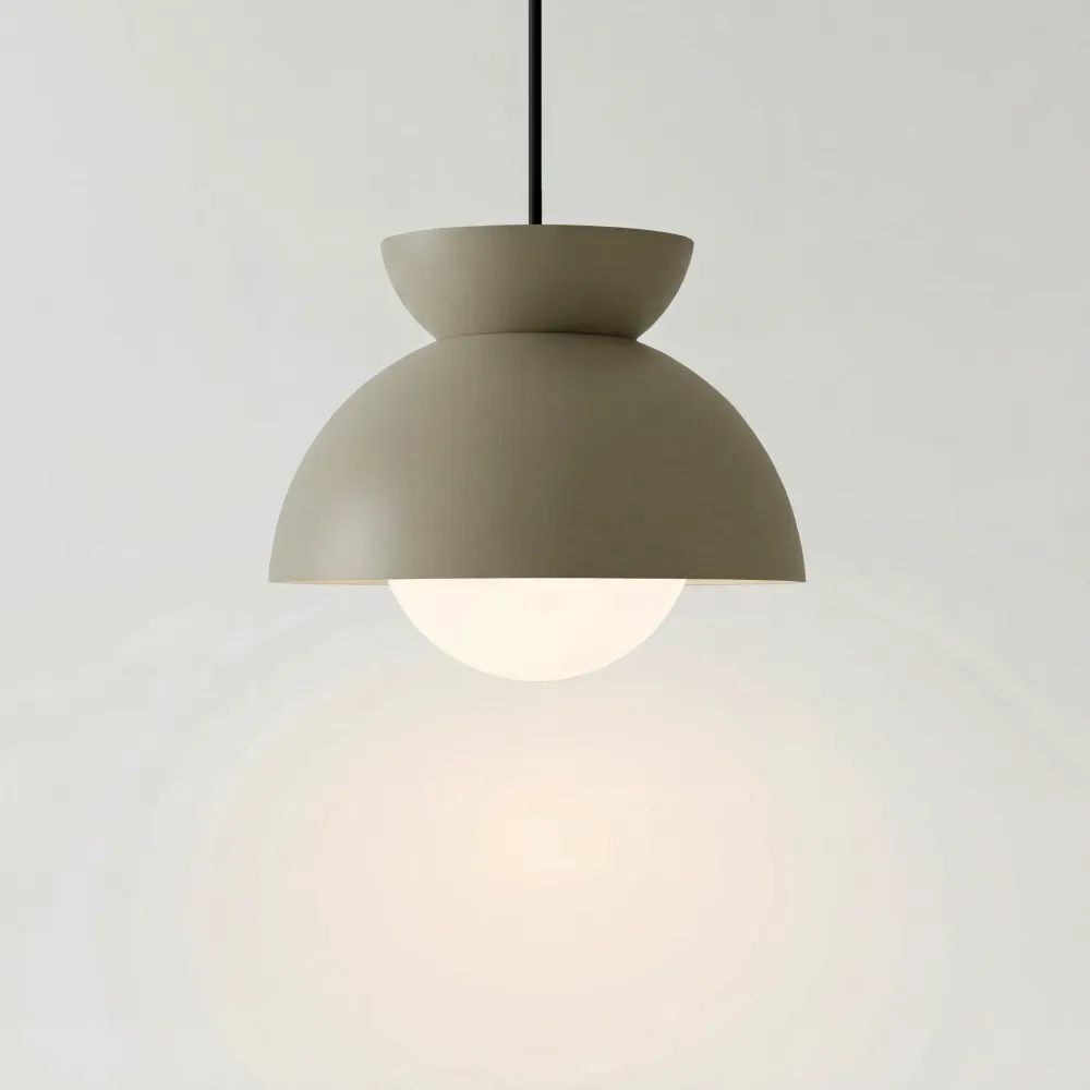 Zosia Minimalistische metalen halve bol hanglamp Bordeaux At Ease Home Life