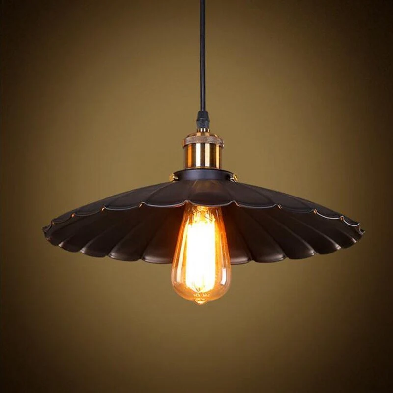 Hanglamp Lampenkap Metalen Industriële Verlichting Retro Voor Keuken Schuur Eetkamer Decor E27 Rustieke Ijzer Afwerking AT...
