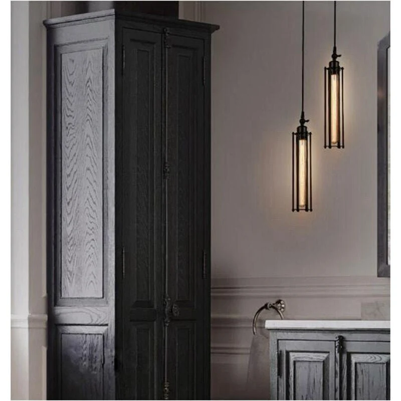 Hanglampen Lampenkap Vintage Industriële Retro Ijzer Fluit Hanglamp Licht Eetkamer Keuken Eiland Decoratie: ATY Home Decor