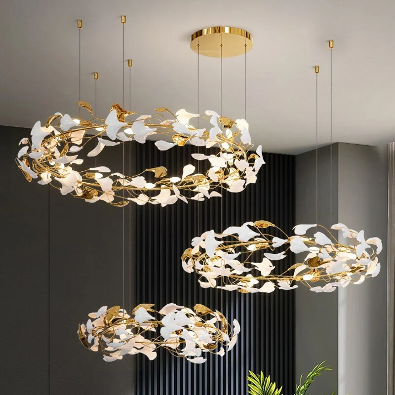 Keramische bloemblaadjes Modern Creatief Ontwerp Kroonluchter Voor Woonkamer Diameter ATY Home Decor