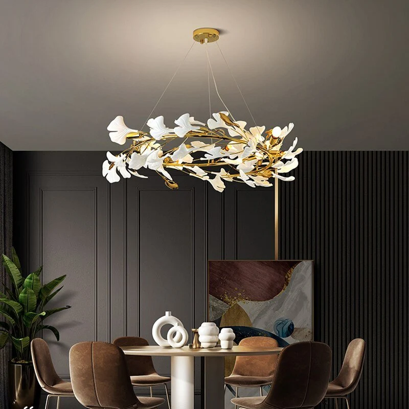 Keramische bloemblaadjes Modern Creatief Ontwerp Kroonluchter Voor Woonkamer Diameter ATY Home Decor