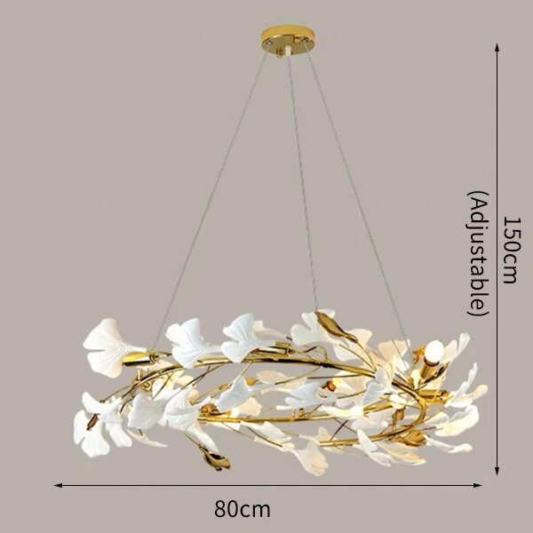 Keramische bloemblaadjes Modern Creatief Ontwerp Kroonluchter Voor Woonkamer Diameter ATY Home Decor