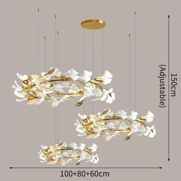 Keramische bloemblaadjes Modern Creatief Ontwerp Kroonluchter Voor Woonkamer Diameter ATY Home Decor