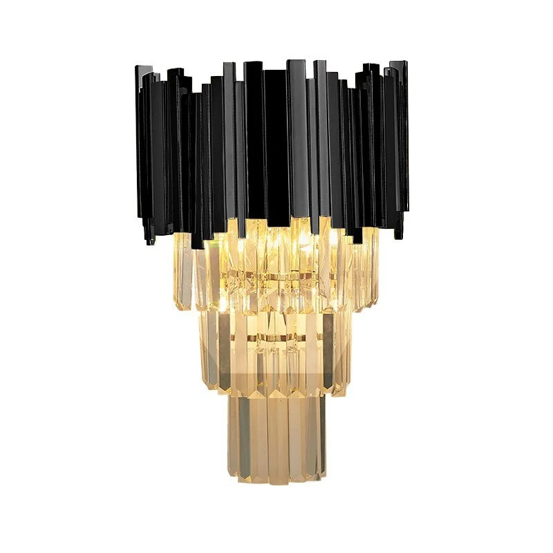 Luxe Kristallen Woonkamer Wandlamp Verlichting Goud Chroom Gepolijst Staal Wandlamp Slaapkamer Hal Gold ATY Home Decor