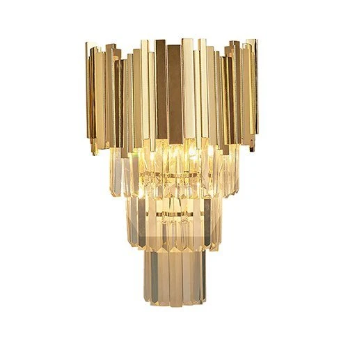 Luxe Kristallen Woonkamer Wandlamp Verlichting Goud Chroom Gepolijst Staal Wandlamp Slaapkamer Hal Gold ATY Home Decor