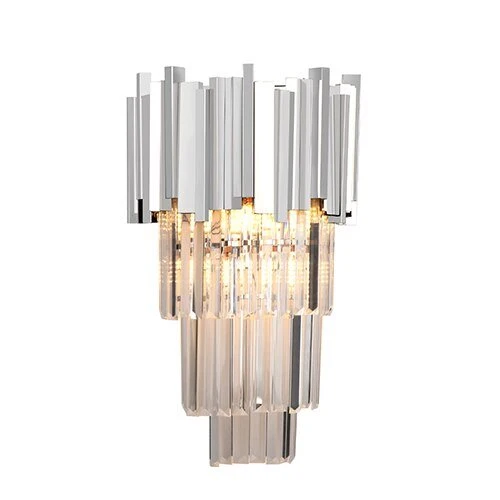 Luxe Kristallen Woonkamer Wandlamp Verlichting Goud Chroom Gepolijst Staal Wandlamp Slaapkamer Hal Gold ATY Home Decor