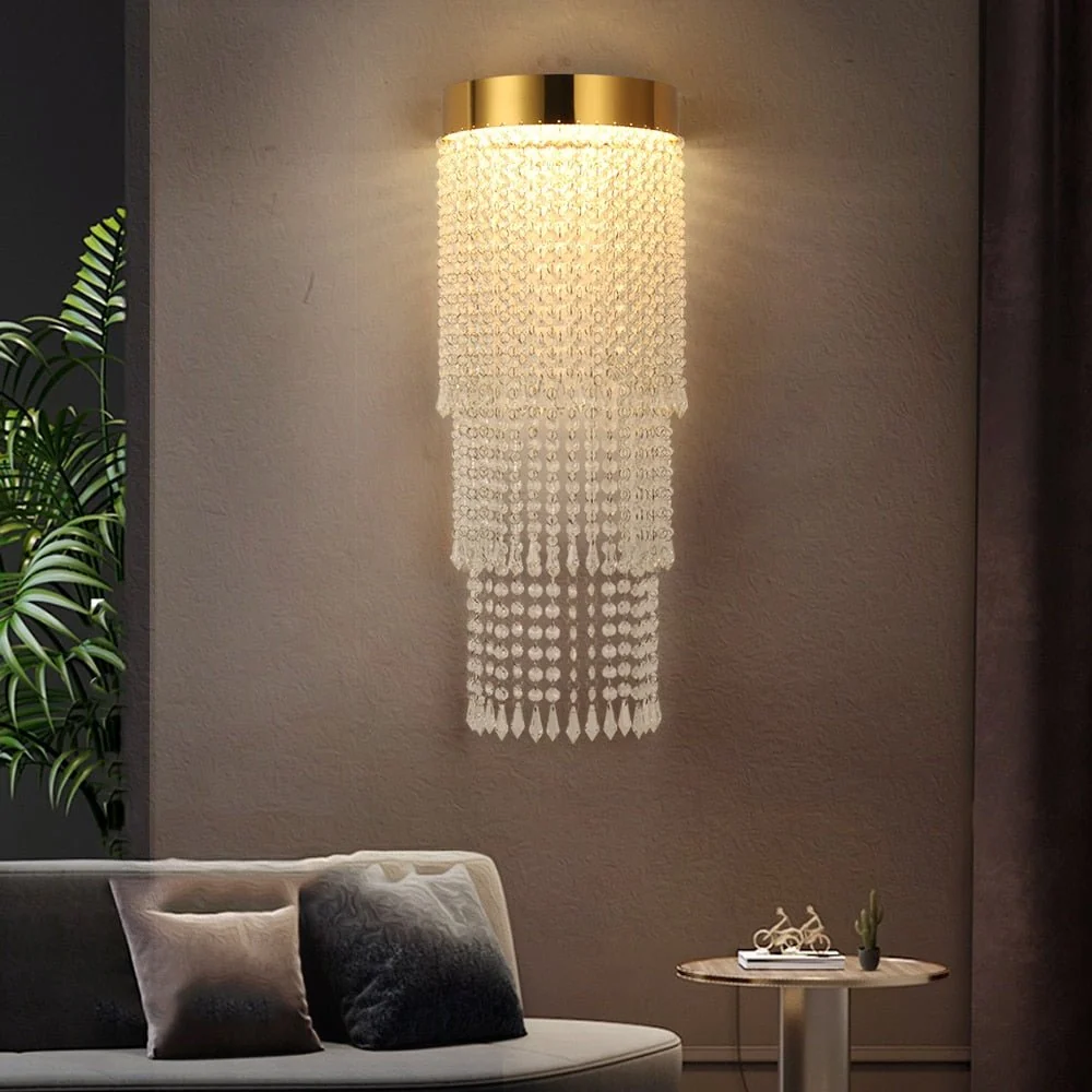 Moderne Creatieve Gouden Kristallen Nachtlamp Led Slaapkamerlamp Wandlamp Indoor Kristal Lustre ATY Home Decor