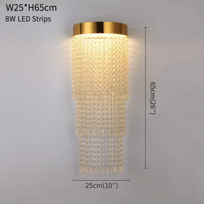 Moderne Creatieve Gouden Kristallen Nachtlamp Led Slaapkamerlamp Wandlamp Indoor Kristal Lustre ATY Home Decor