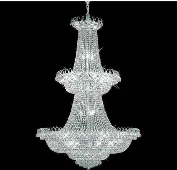 Moderne Grote Kristallen Kroonluchter Licht Goud/Chrome Foyer Kristallen Kroonluchter Licht Breedte 120 cm Gegarandeerd 10...