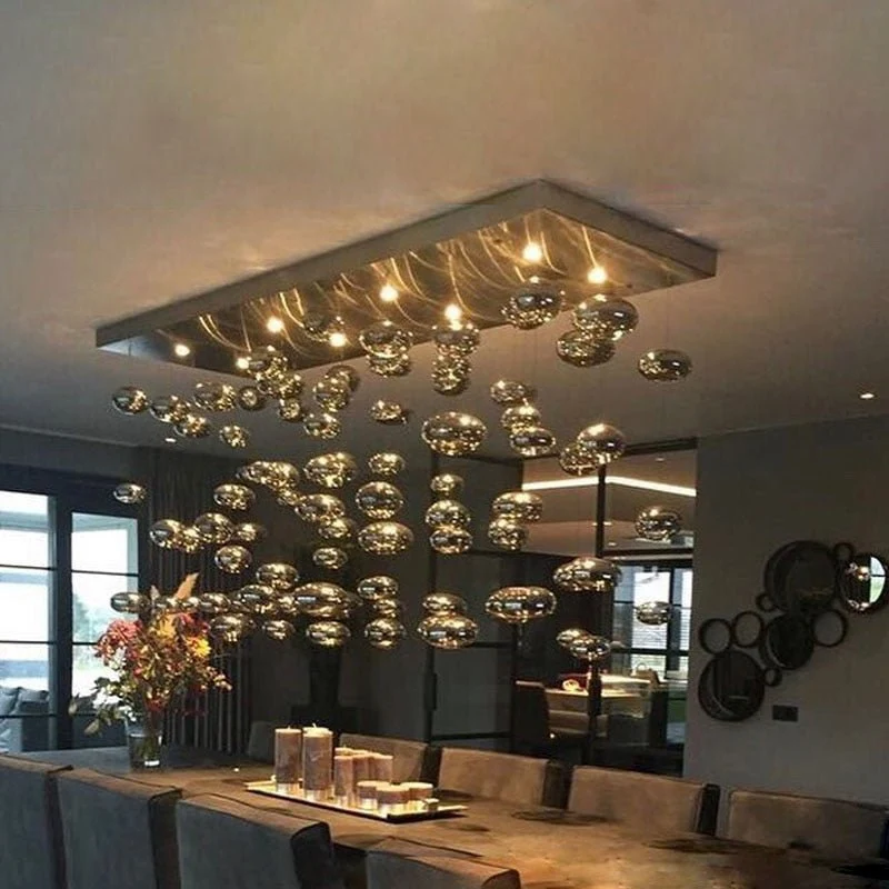 Moderne Ovale Bubble Ball LED Kroonluchter Verlichting Eetkamer Verlichtingsarmaturen ATY Home Decor