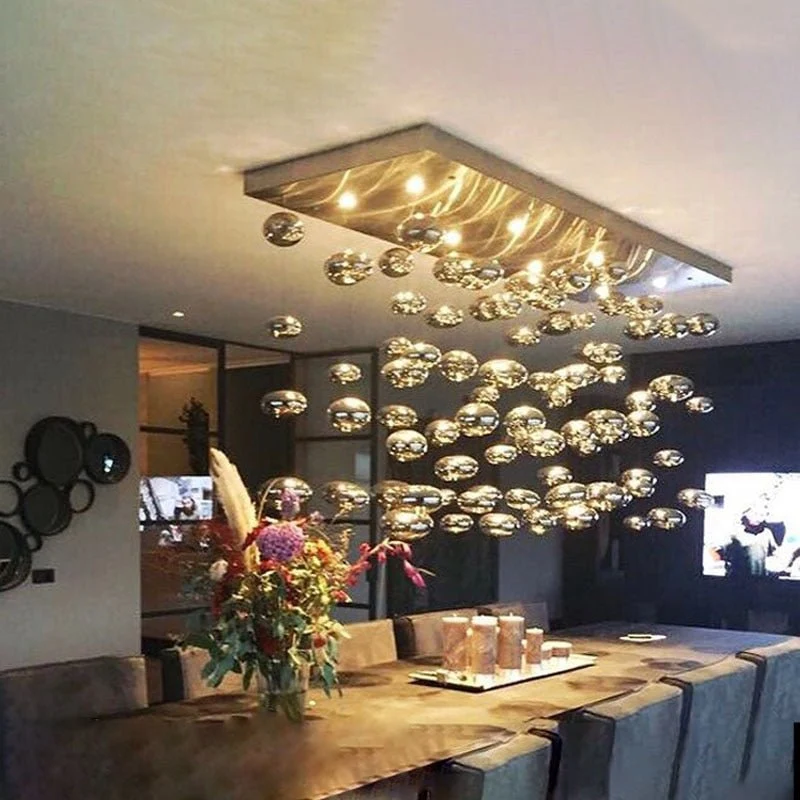 Moderne Ovale Bubble Ball LED Kroonluchter Verlichting Eetkamer Verlichtingsarmaturen ATY Home Decor