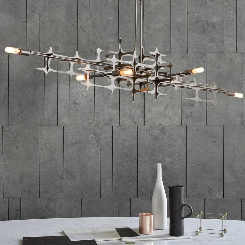 Postmoderne zilveren luxe LED-kroonluchter voor eetkamer woonkamer ATY Home Decor