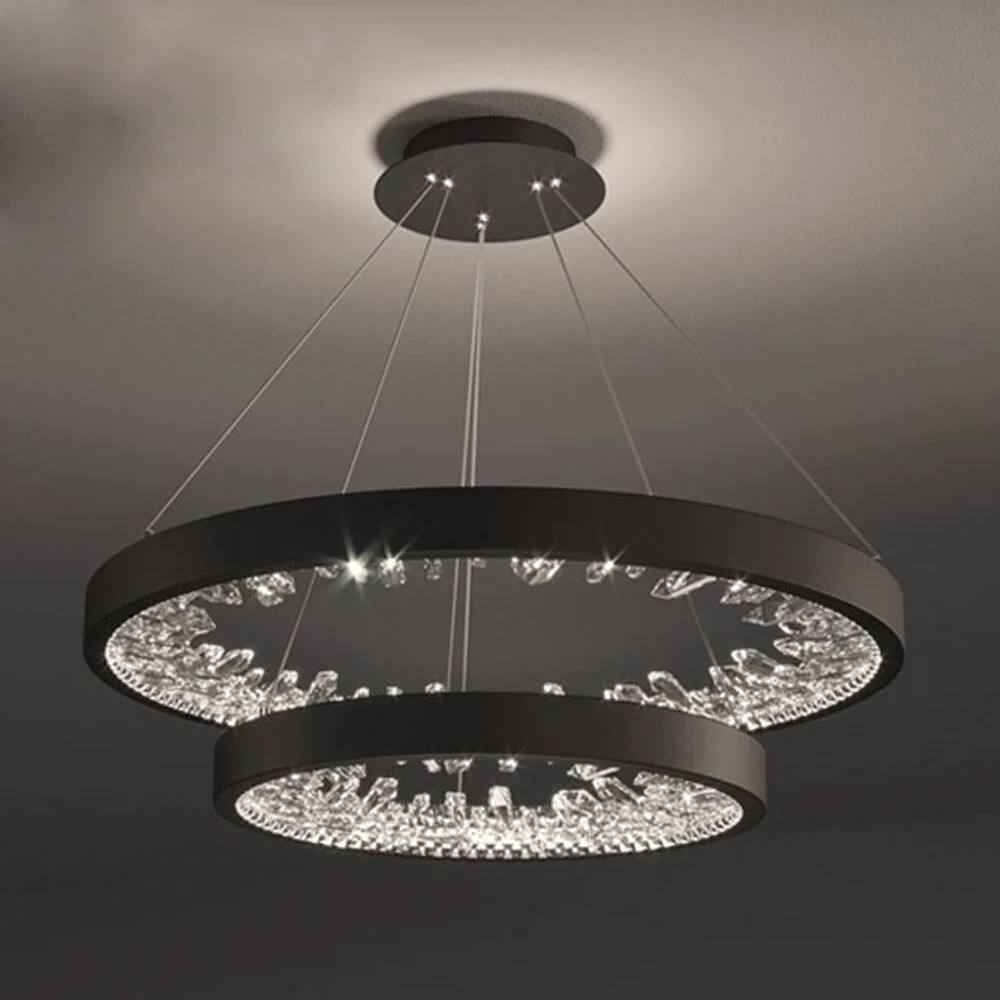 Ring Design Moderne LED Kroonluchter Lamp Kristal Woonverlichting Dimbare Hotel Lobby Decoratie Salon ATY Home Decor