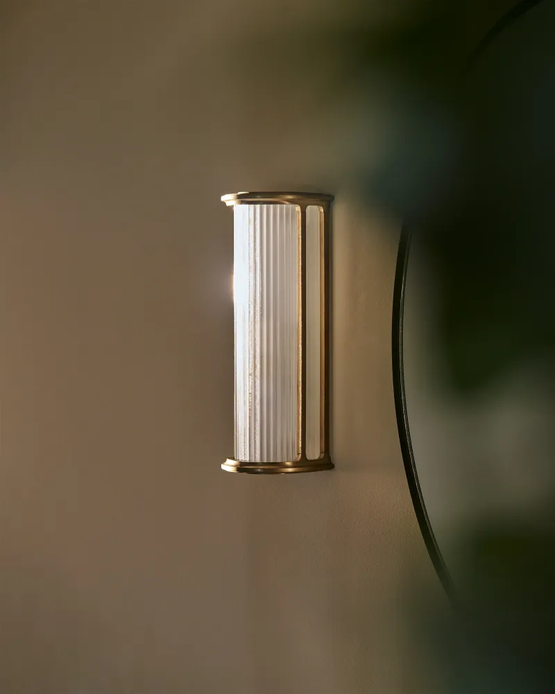 Bank Kleine Wandlamp - Antiek Messing