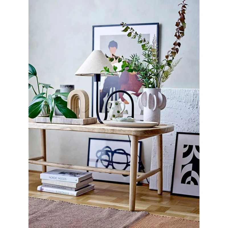 Tafellamp Emaline | zwart/linnen | Bloomingville