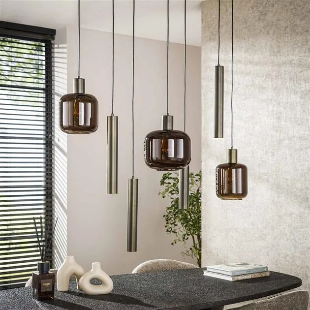 Hanglamp Bronza | Glas Bruin Bold Living