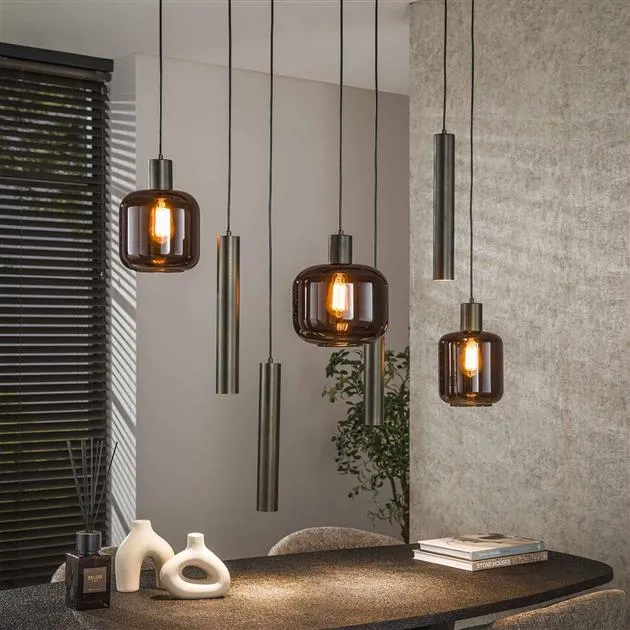 Hanglamp Bronza | Glas Bruin Bold Living