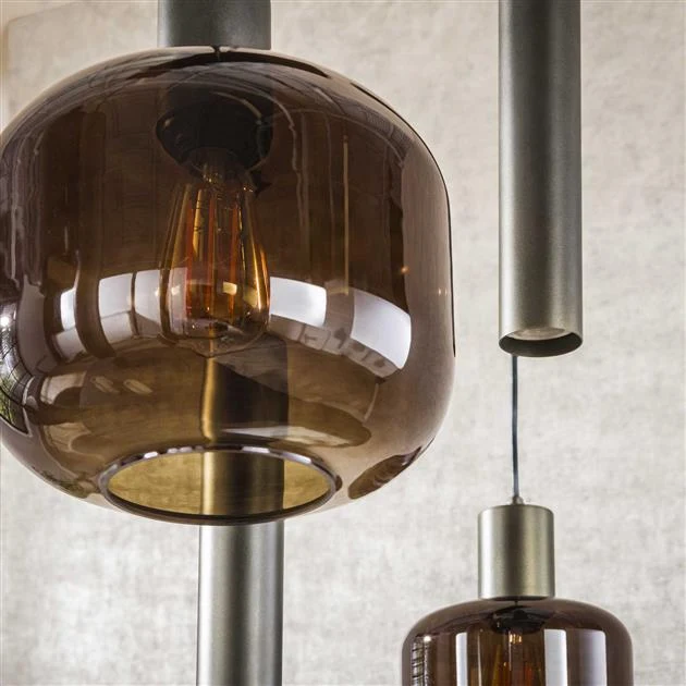 Hanglamp Bronza | Glas Bruin Bold Living