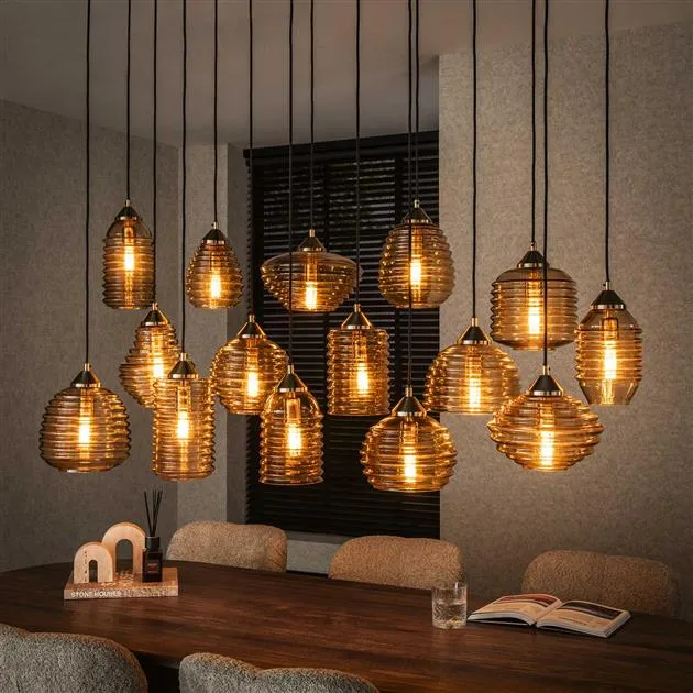 Hanglamp Calvin | Glas Oranje Bold Living