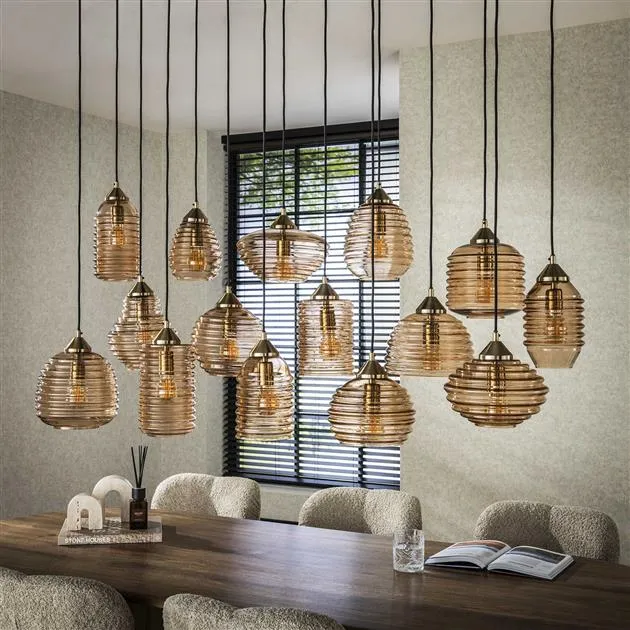 Hanglamp Calvin | Glas Oranje Bold Living