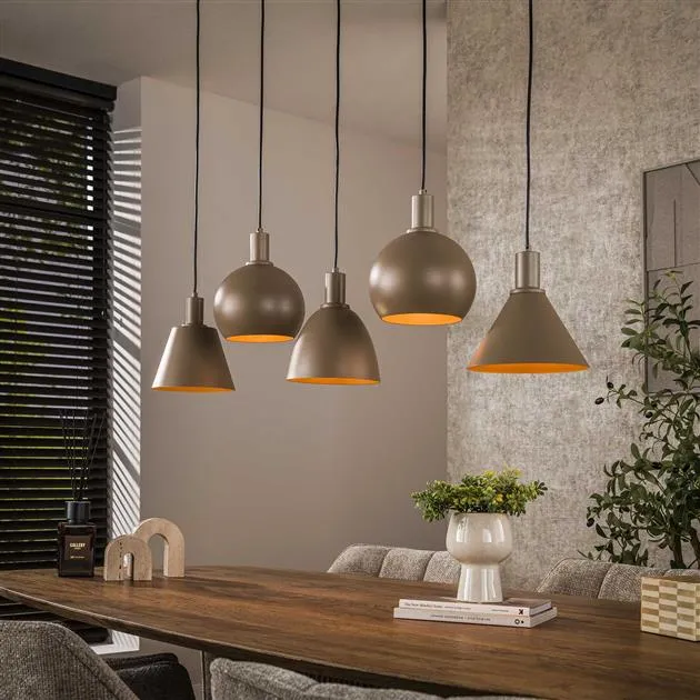 Hanglamp Elrox | Metaal Beige Bold Living